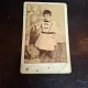 Fotografie tip CDV  - Copil in costum  , alb negru