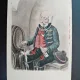 Carte postala barbat in crama, sfarsit de secol XIX