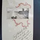 Carte postala cu plimbare pe lac si flori de colt, 1902