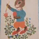 Carte postala, Felicitare cu un iepuras, germana, 1965