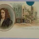 Carte postala, Jean Baptiste Racine si casa sa din Paris, inceput de secol XX