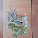 Carte postala, peisaj de iarna cu crengi de brad, 1902