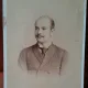 Fotografie pe carton, barbat cu mustata, perioada interbelica