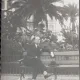 Fotografie tip Carte postala, Barbat pe banca in parc, perioada interbelica