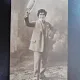 Fotografie tip carte postala, Dna Maria Cinski in Fata poznasa, inceput de secol XX
