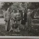 Fotografie tip Carte postala, Grup de prieteni la plimbare, 1941