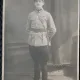 Fotografie tip Carte Postala, Locotenent al armatei romane, cca 1918-1920