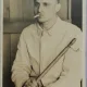Fotografie tip carte postala, militar fumand, perioada interbelica