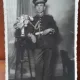 Fotografie tip carte postala, militar, perioada interbelica