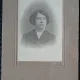 Fotografie tip CDV, Femeie cu parul strans, perioada interbelica