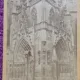 Fotografie tip CDV, Portal catedrala gotica, inceput de secol XX
