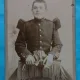 Fotografie tip CDV, Subofiter francez in uniforma de ceremonie,sfarsit de secol XIX