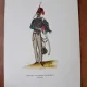 Gravura color, Ofiter din Regimentul II de Husari, 1907