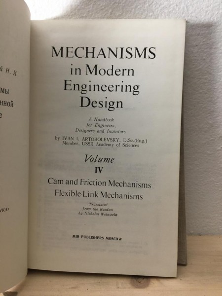 poeder Gelijkmatig pastel I. I. Artobolevsky - Mechanisms in Modern Engineering Design Volume IV